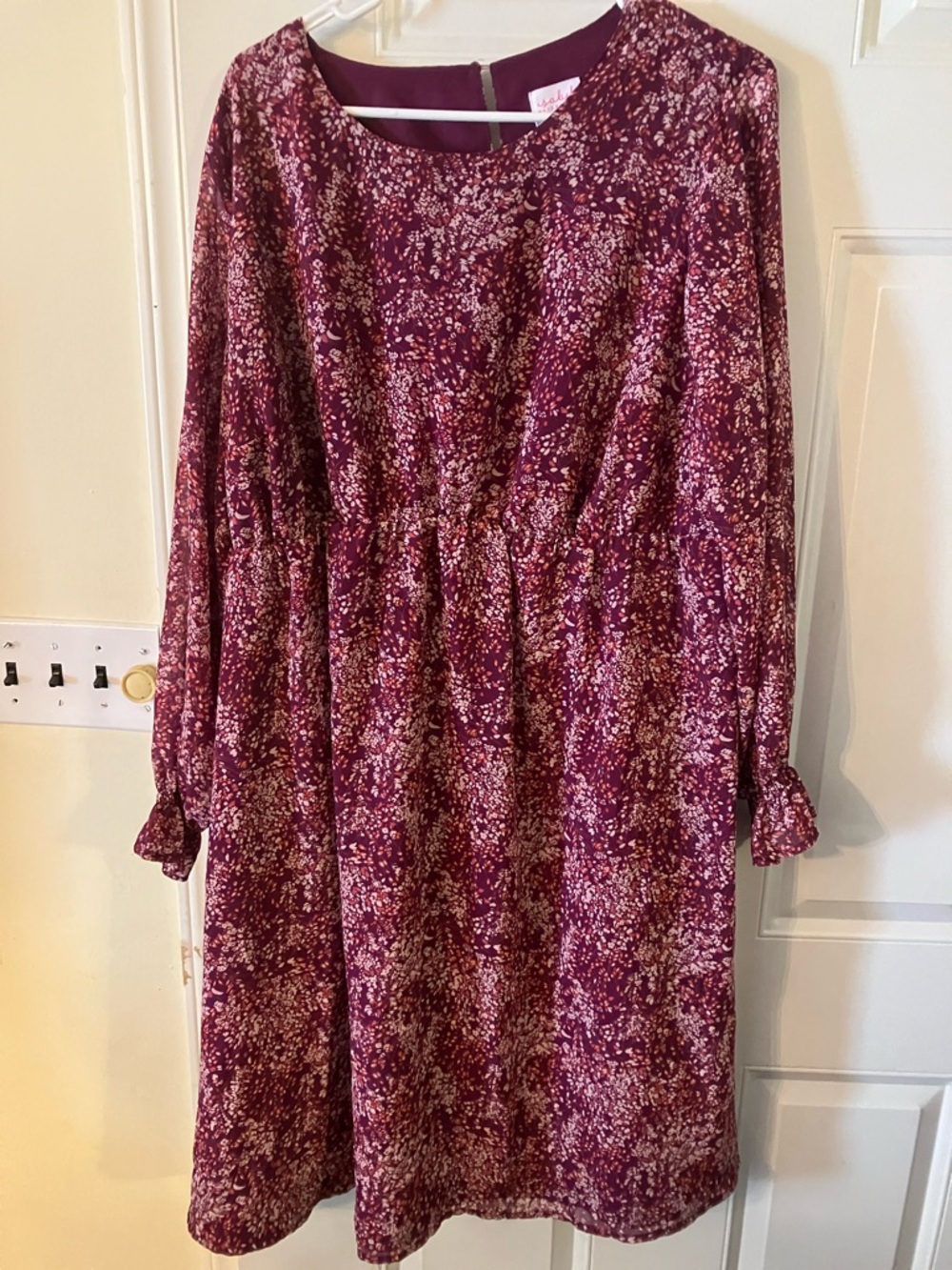 Isabel Maternity by Ingrid & Isabel Plum Floral Long Sleeve Maternity Dress